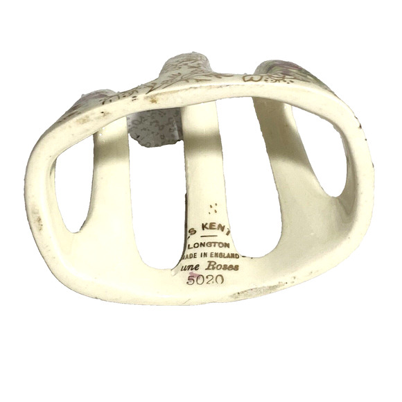 Vintage James Kent Chintz Longton Trellis June Roses Cream Sugar Toast Rack Set - Picture 3 of 9